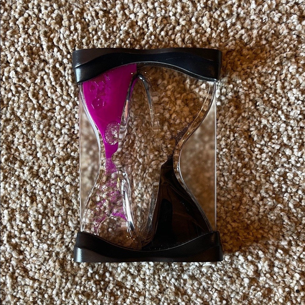 Pink and Black Liquid Motion Timer Sensory Desk Piece